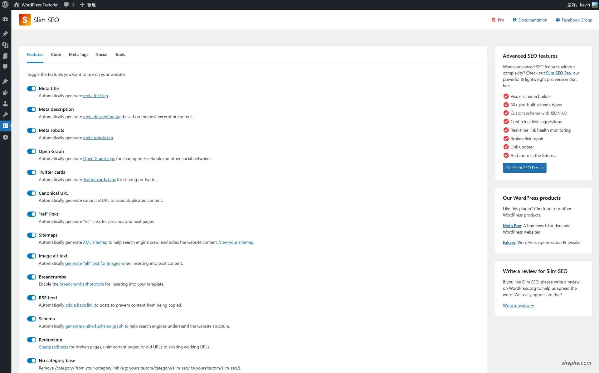 WordPress Slim SEO：适合新手的极简优化插件